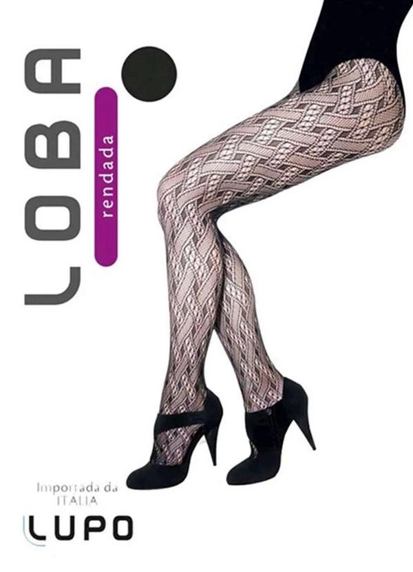 Meia Calça Rendada Loba Preto