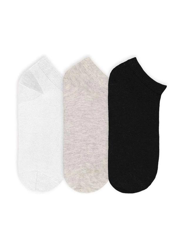 Kit/3 Meia Trifil To 6606 002-Preto/Mescla/Branco
