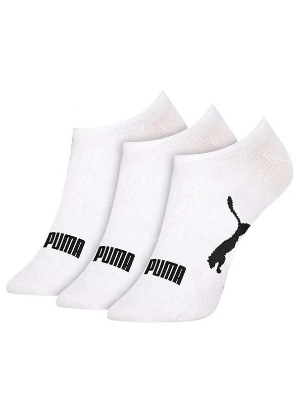Vista 2 Kit com 3 Meias Puma 4755-001 998-Branco/Preto Puma