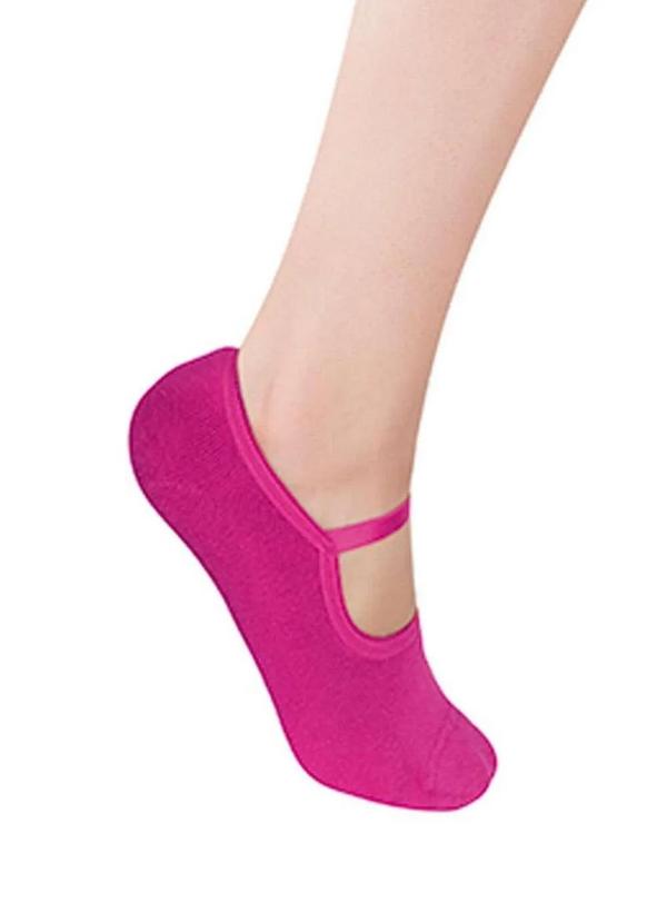 Vista 2 Sapatilha Antiderrapante Pilates Selene 7850-003 800-Pink-Escuro SELENE