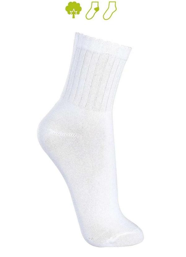 Vista 2 Meia Esportiva Cano Médio Lupo 3290-009 111-Branco Lupo