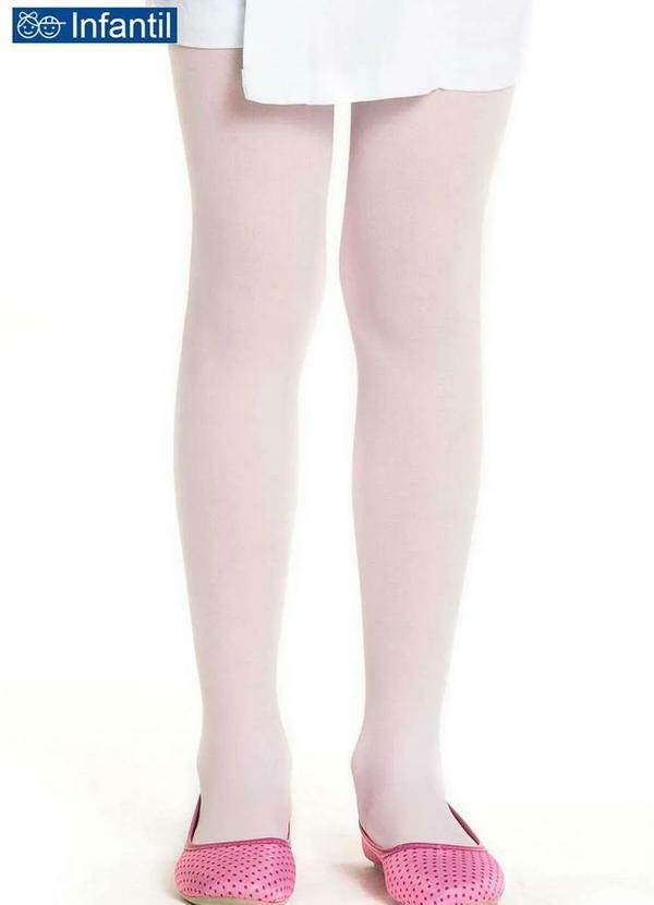 Vista 2 Meia Calça Infantil Fio 40 Opaca Trifil 6834 70-Rosa TRIFIL