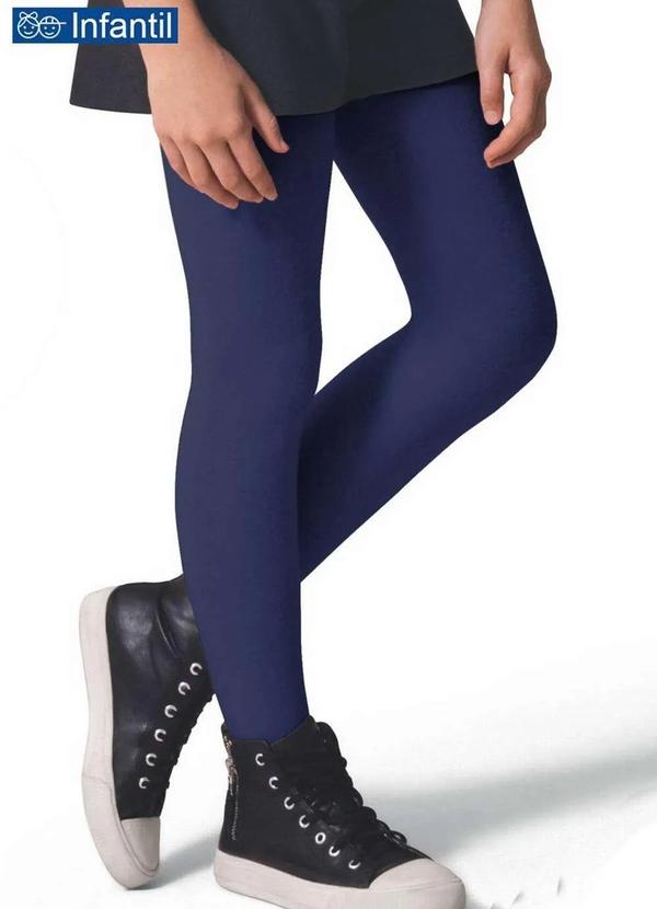 Vista 2 Meia Calça Infantil Fio 80 Opaca Selene 9555-001 600-Mho-Marinho SELENE