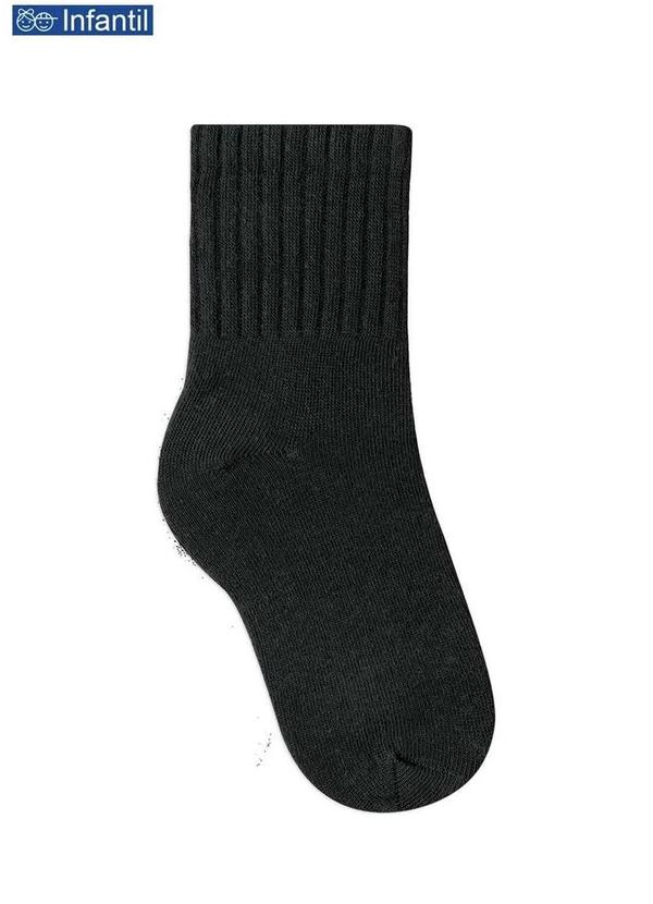 Vista 2 Meia Infantil Cano Longo Selene 2040-370 550-Preto SELENE