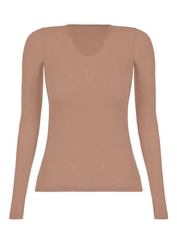 Vista 2 Camisete Feminina Loba 845-001 654-Po-De-Arroz Lupo Lupo