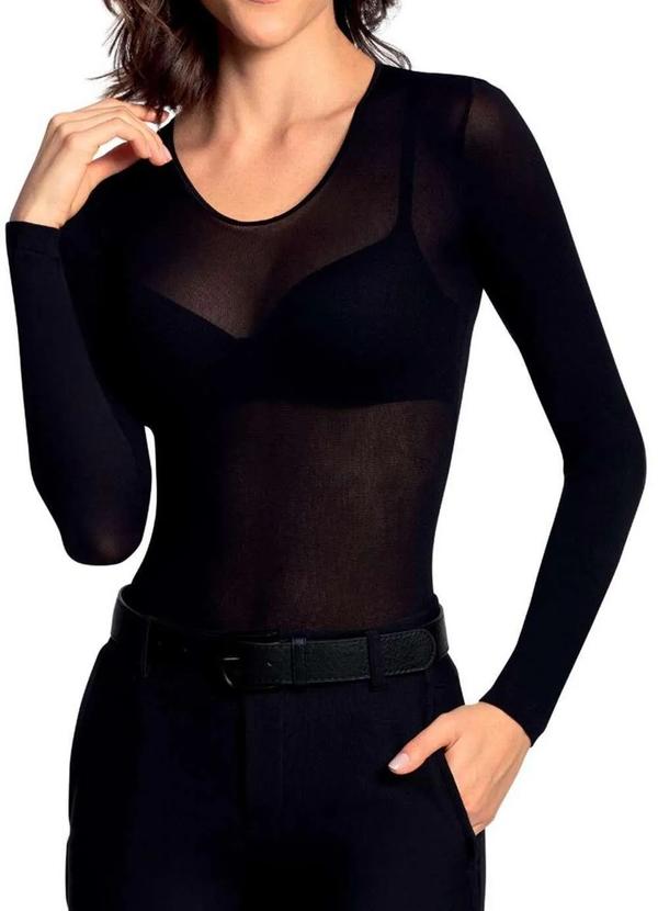 Vista 2 Camisete Feminina Loba 845-001 9990-Preta Lupo Lupo