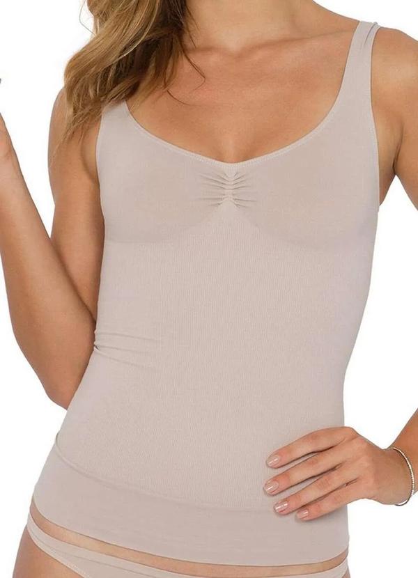 Vista 2 Camisete Feminina Modeladora Plie 50314 74-Base PLIÉ