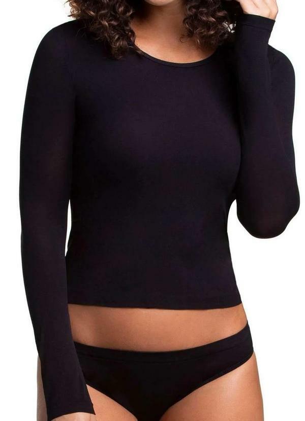 Vista 2 Camisete Feminina Trifil 6311 008-Preto TRIFIL
