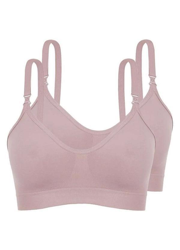 Vista 2 Kit com 2 Sutiã sem Aro e sem Bojo Loba 41028-001 Taça B Nude Lupo Lupo