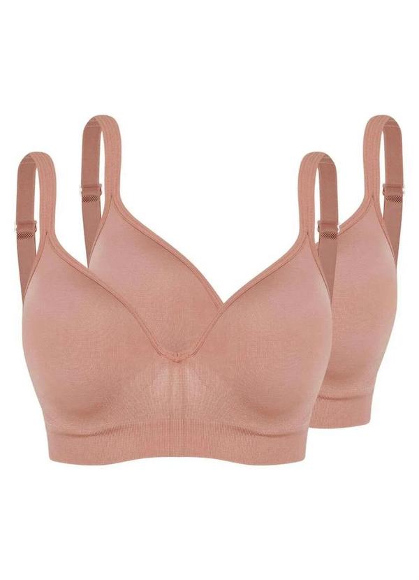 Vista 2 Kit com 2 Sutiãs com Aro e Bojo Trifil 0975 Taça C Macadâmia TRIFIL