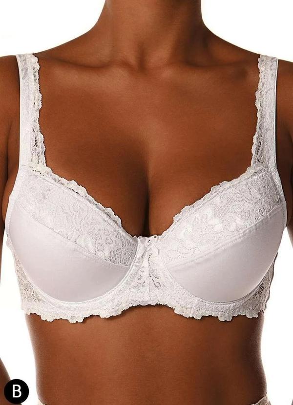 Sutiã com Aro e Bojo Iridien Demillus 65204/65104 Taça B 20-Branco