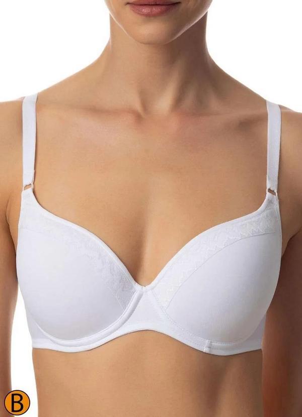 Vista 2 Sutiã com Aro e Bojo Liz 51501 Taça B 009-Branco Liz