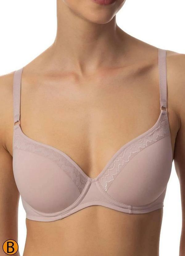 Vista 2 Sutiã com Aro e Bojo Liz 51501 Taça B 365-Blush Liz