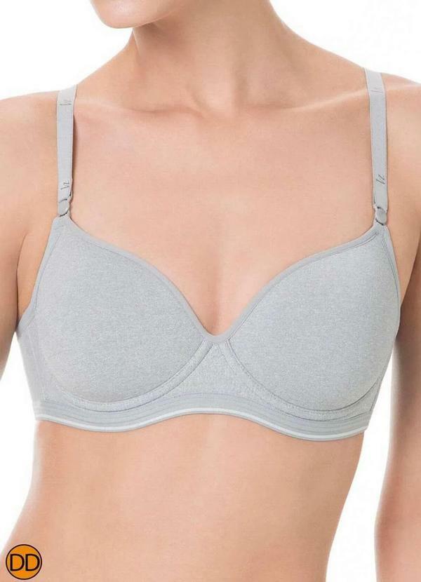 Vista 2 Sutiã com Aro e Bojo Liz 51818 Taça Dd 212-Washed-Prata Liz