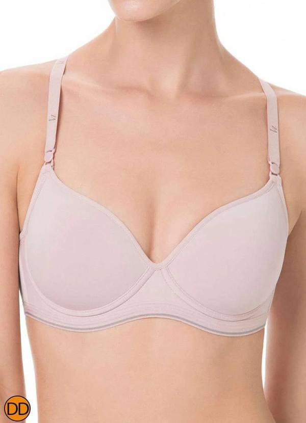 Sutiã com Aro e Bojo Rosa Liz 51818 Taça Dd