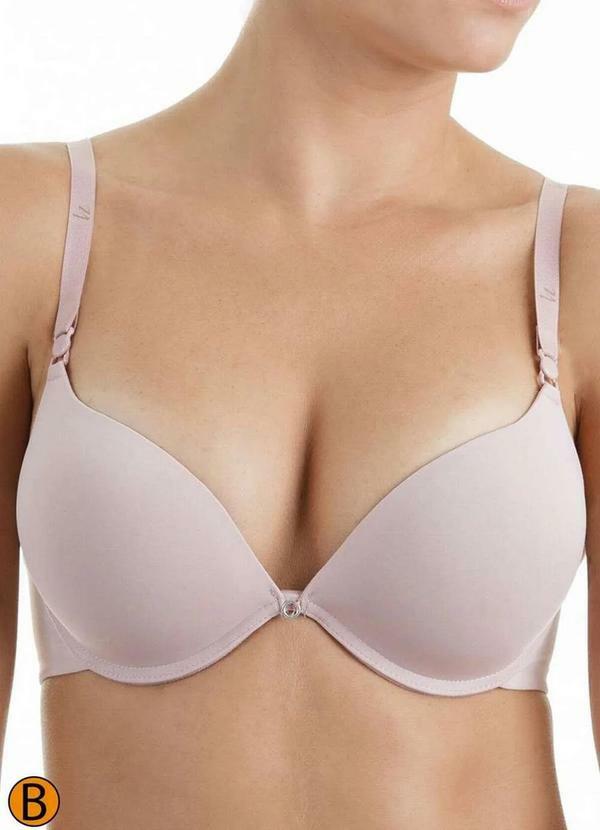 Vista 2 Sutiã com Aro e Bojo Push Up Liz 51384 Taça B Blush Liz