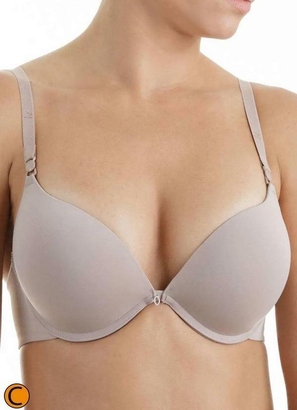 Sutiã com Aro e Bojo Push Up Liz 51384 Taça C 260-Sepia