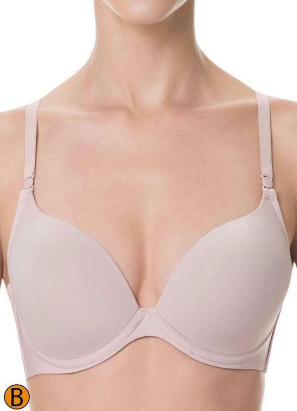Vista 2 Sutiã com Aro e Bojo Push Up Liz 51690 Taça B Blush Liz