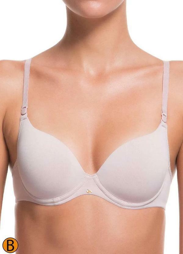 Vista 2 Sutiã com Aro e Bojo Push Up Liz 51805 Taça B 365-Blush Liz