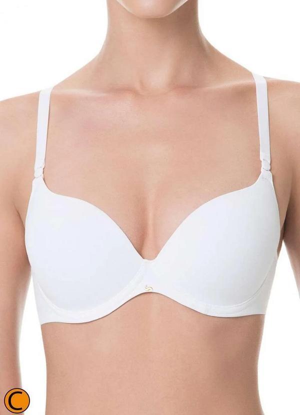 Vista 2 Sutiã com Aro e Bojo Push Up Liz 51805 Taça C 09-Branco Liz