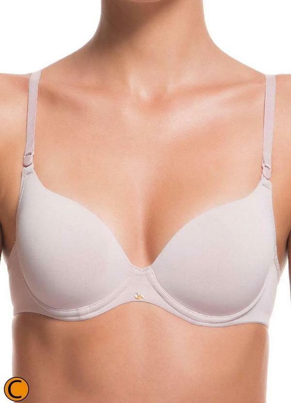 Sutiã com Aro e Bojo Push Up Liz 51805 Taça C 365-Blush