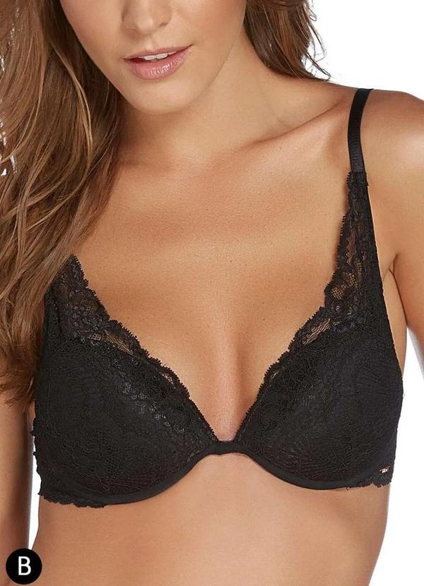 Sutiã com Aro e Bojo Push Up Valisere 24190 Taça B