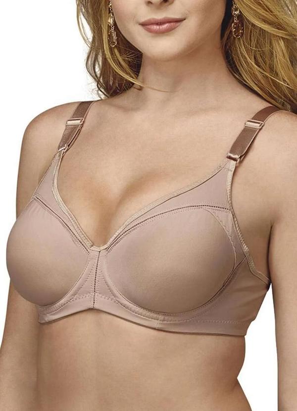 Sutiã com Aro e sem Bojo Support Control Demillus 64905 Taça C