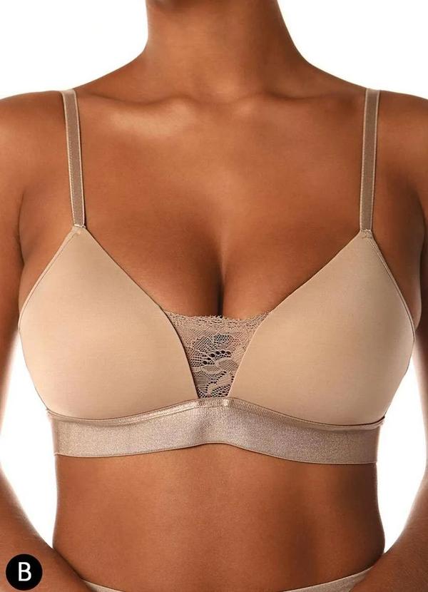 Sutiã sem Aro com Bojo Aubade Nude Demillus 63498 Taça B