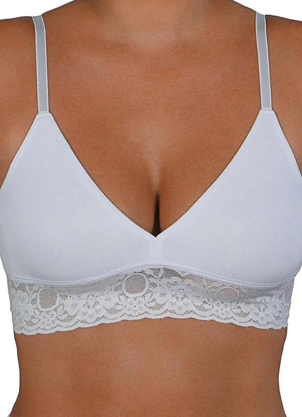 Vista 2 Sutiã sem Aro e sem Bojo Caríbdis Demillus 61332 20-Branco Demillus
