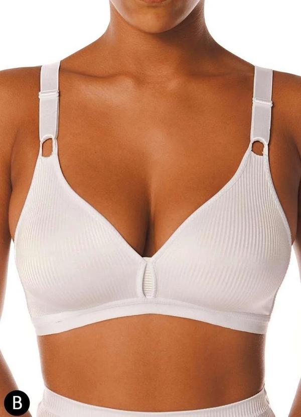 Sutiã sem Aro e sem Bojo Demillus 61196/61096 Taça B 20-Branco