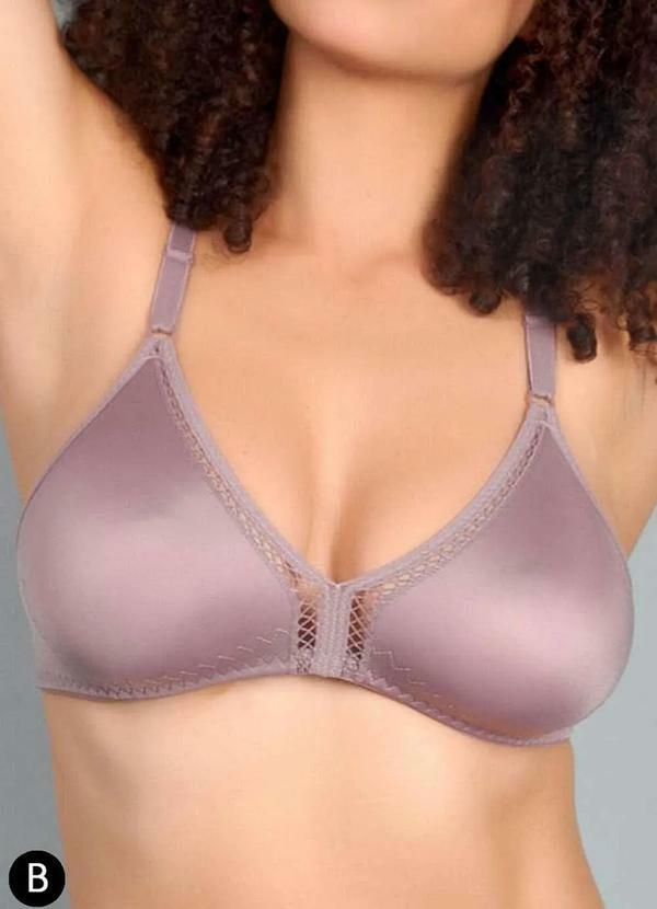 Sutiã sem Aro e sem Bojo Roxo Duloren 121519 Taça B