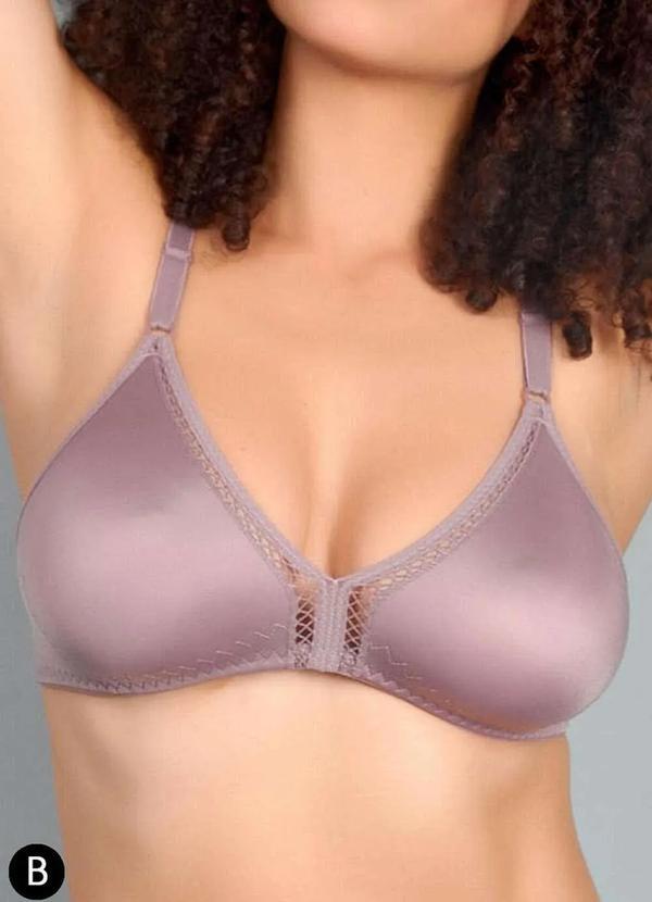 Sutiã sem Aro e sem Bojo Roxo Duloren 121519 Taça B