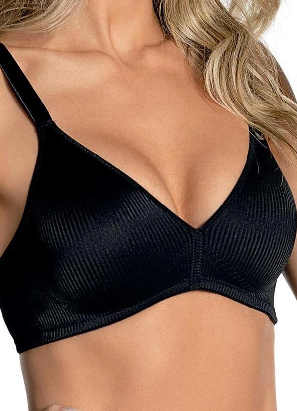 Vista 2 Sutiã sem Aro e sem Bojo Moderato Demillus 61100 27-Preto Demillus