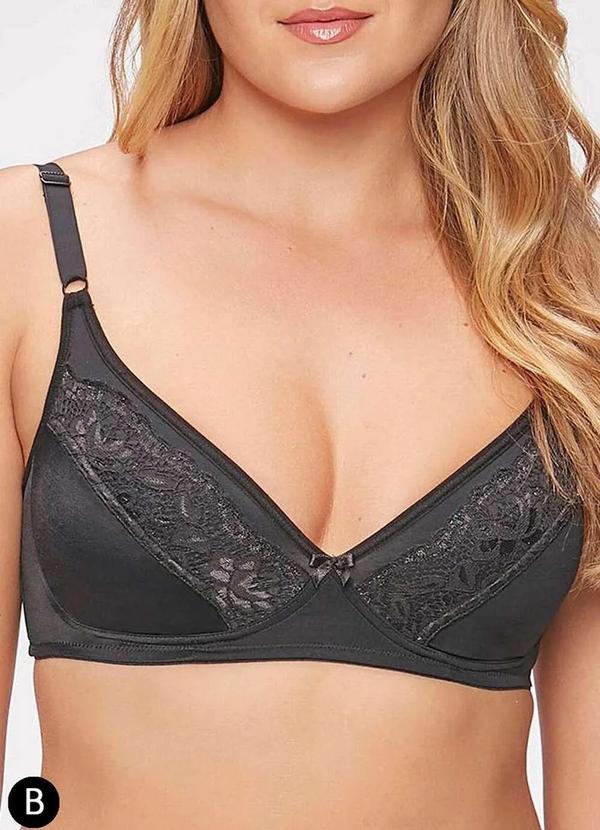 Sutiã sem Aro e sem Bojo N Triumph Brigitte 24787 Taça B 217-Preto