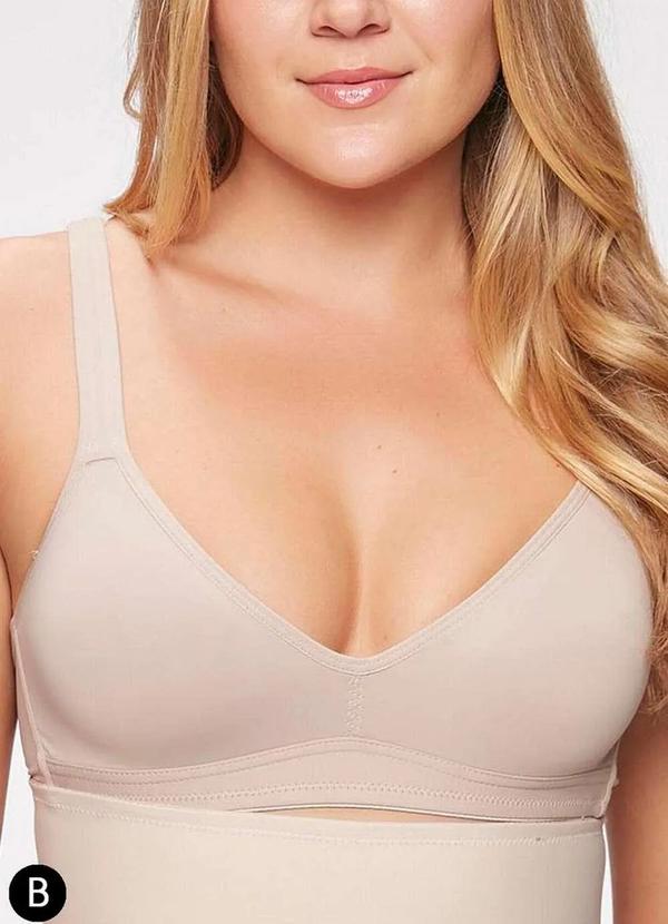 Sutiã sem Aro e sem Bojo Nude Triumph Shape Control 24834 Taça B