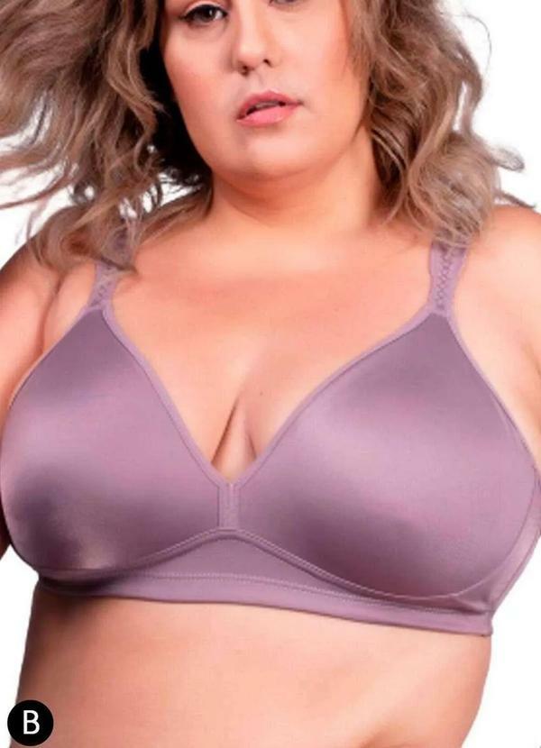Sutiã sem Aro e sem Bojo Roxo Duloren 111759 Taça B