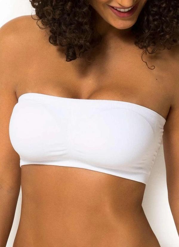 Vista 2 Top Faixa sem Aro com Bojo Removível Trifil 3886 001-Branco TRIFIL