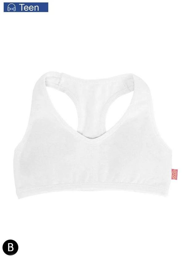 Top Nadador sem Aro com Bojo Branco Sanny 136360 Taça B
