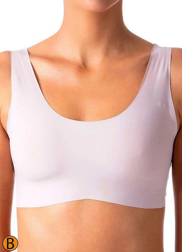 Top sem Aro com Bojo Liz 51356 Taça B 365-Blush