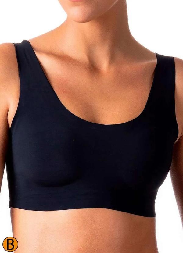 Top sem Aro com Bojo Liz 51356 Taça B 71-Preto