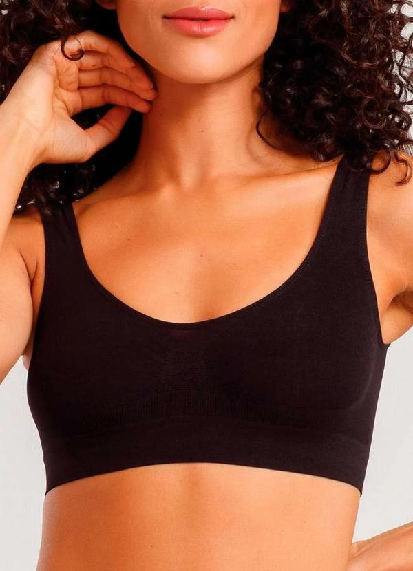 Top sem Aro e sem Bojo Preto She 750.02