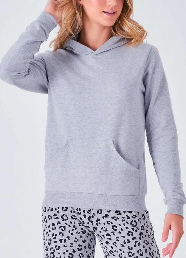 Blusa Feminina Moletom Malwee 1000054824 50000-Cinza