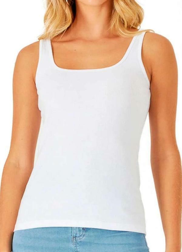 Vista 2 Blusa Feminina Regata Malwee 1000004492 00001-Branca