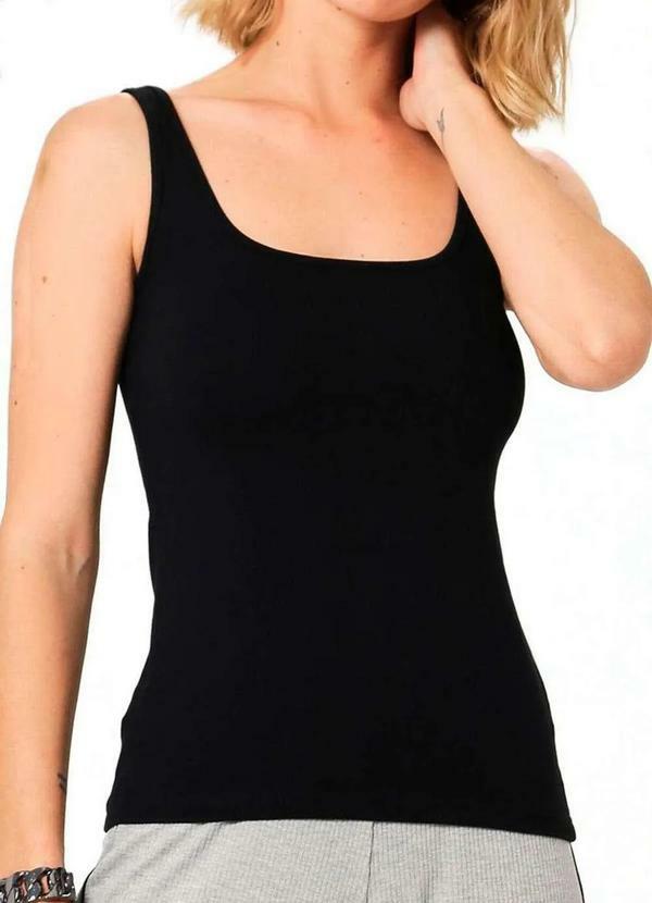 Vista 2 Blusa Feminina Regata Malwee 1000004492 00004-Preta