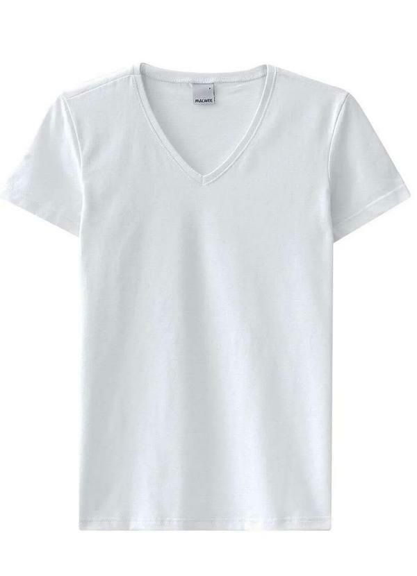 Vista 2 Camiseta Feminina Branca 00001-Branca Malwee Malwee