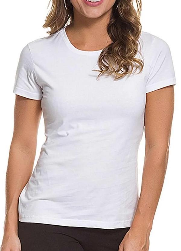 Vista 2 Camiseta Feminina Malwee 1000004499 00001-Branca Malwee
