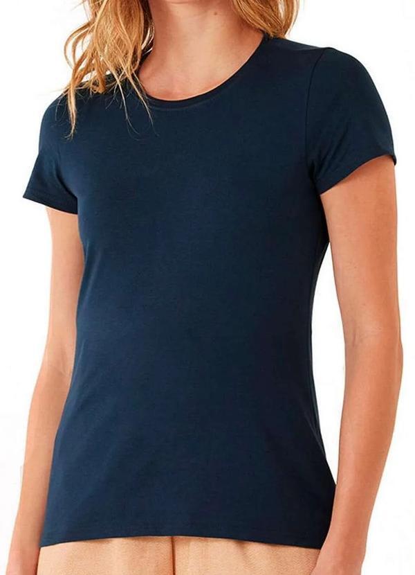 Vista 2 Camiseta Feminina Malwee 1000004499 02023-Marinho Malwee