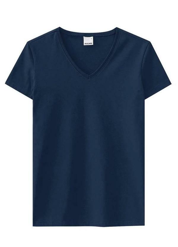 Vista 2 Camiseta Feminina Marinho 02023-Marinho Malwee Malwee