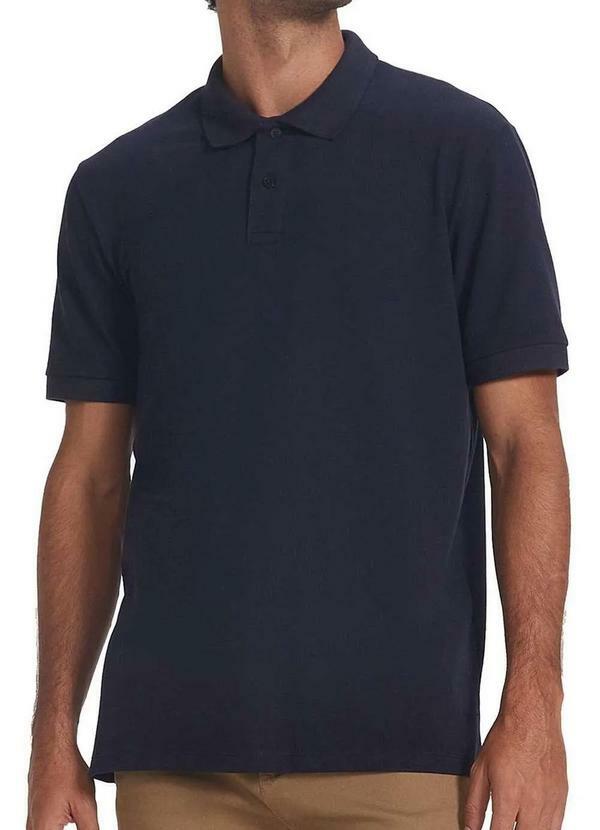 Vista 2 Camiseta Polo Masculina Hering N3a7 Ax7-Marinho Hering