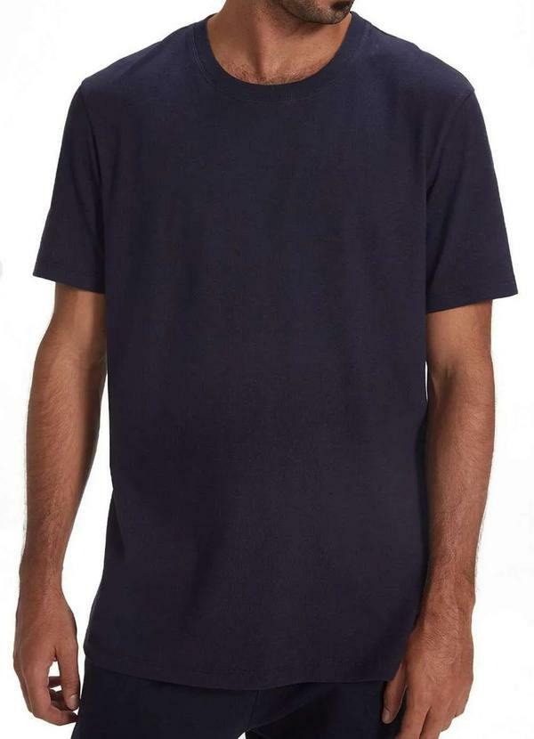 Vista 2 Camiseta Masculina Hering 201 Ax7-Marinho